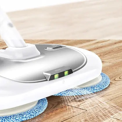 Mop Elétrico Inteligente + BRINDES: Módulos de Limpeza e Tanque Suporte