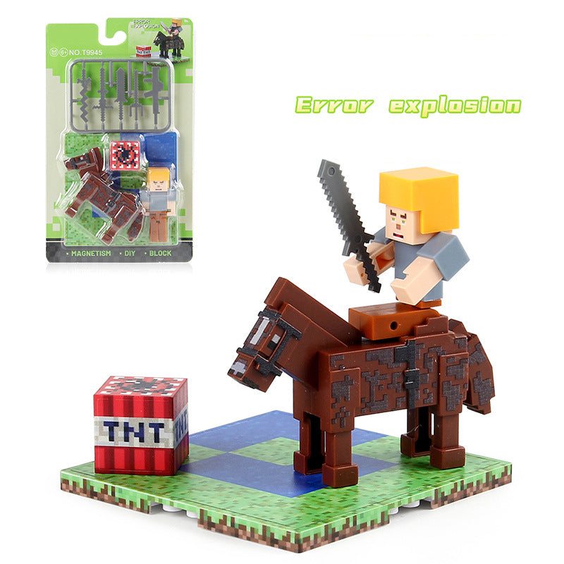 Blocos Magnéticos Colecionáveis Infantil estilo Minecraft – Conjunto de Montagem Educativo