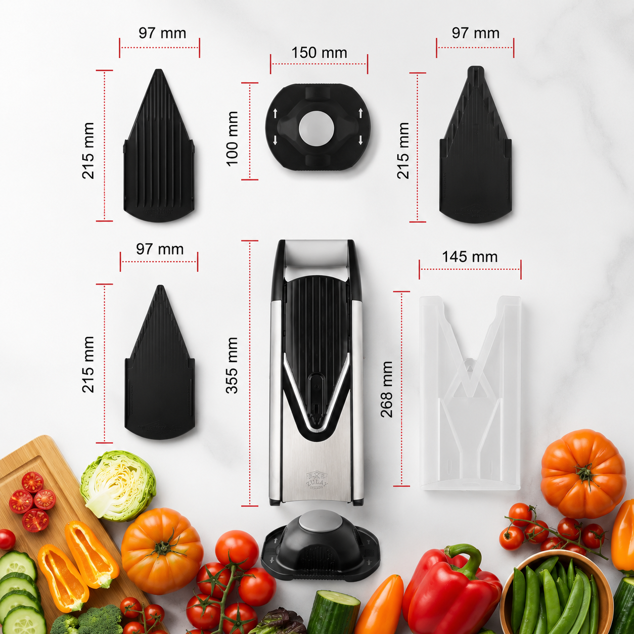 Fatiador De Legumes V6 Pro 8 em 1 Em Aço Inoxidável