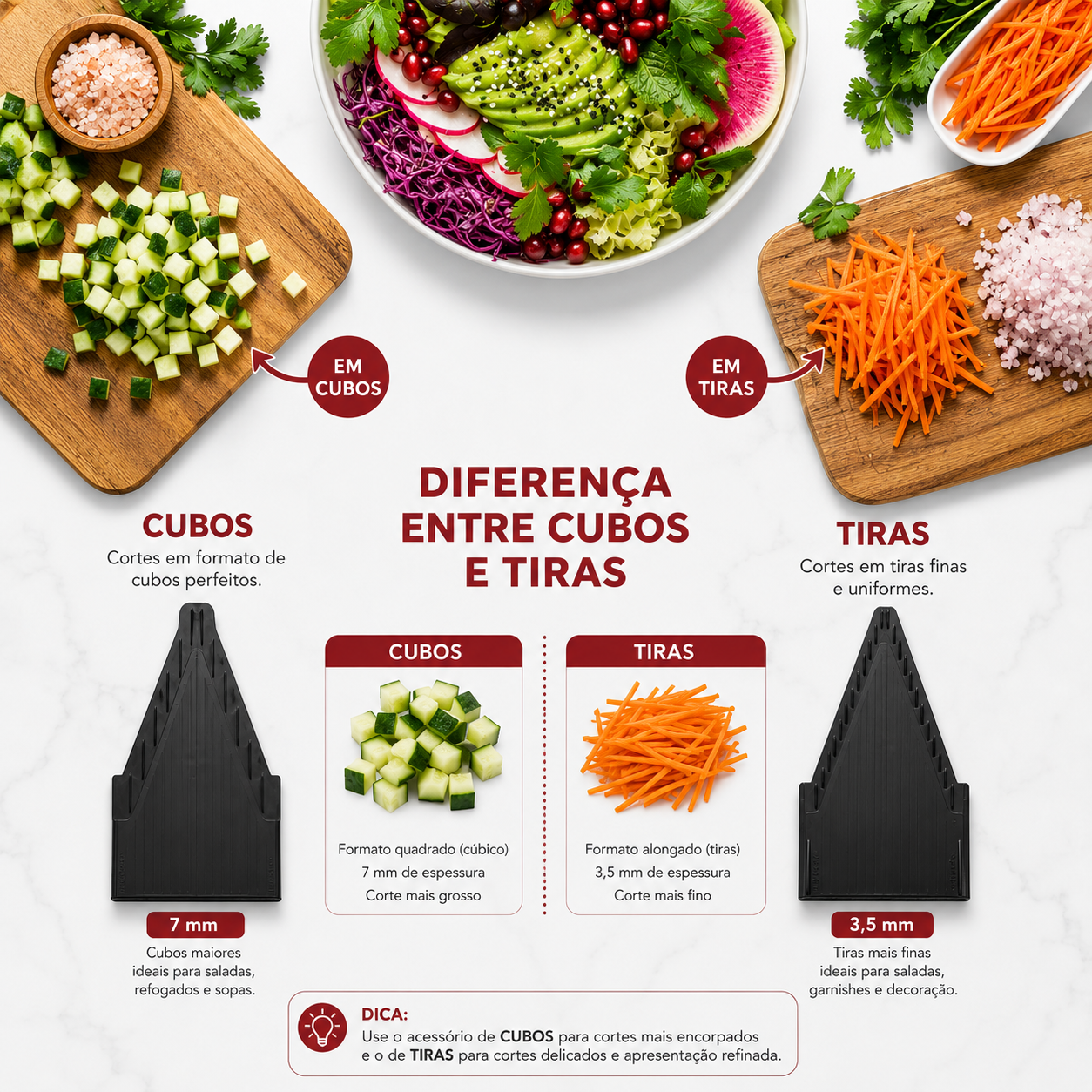 Fatiador De Legumes V6 Pro 8 em 1 Em Aço Inoxidável