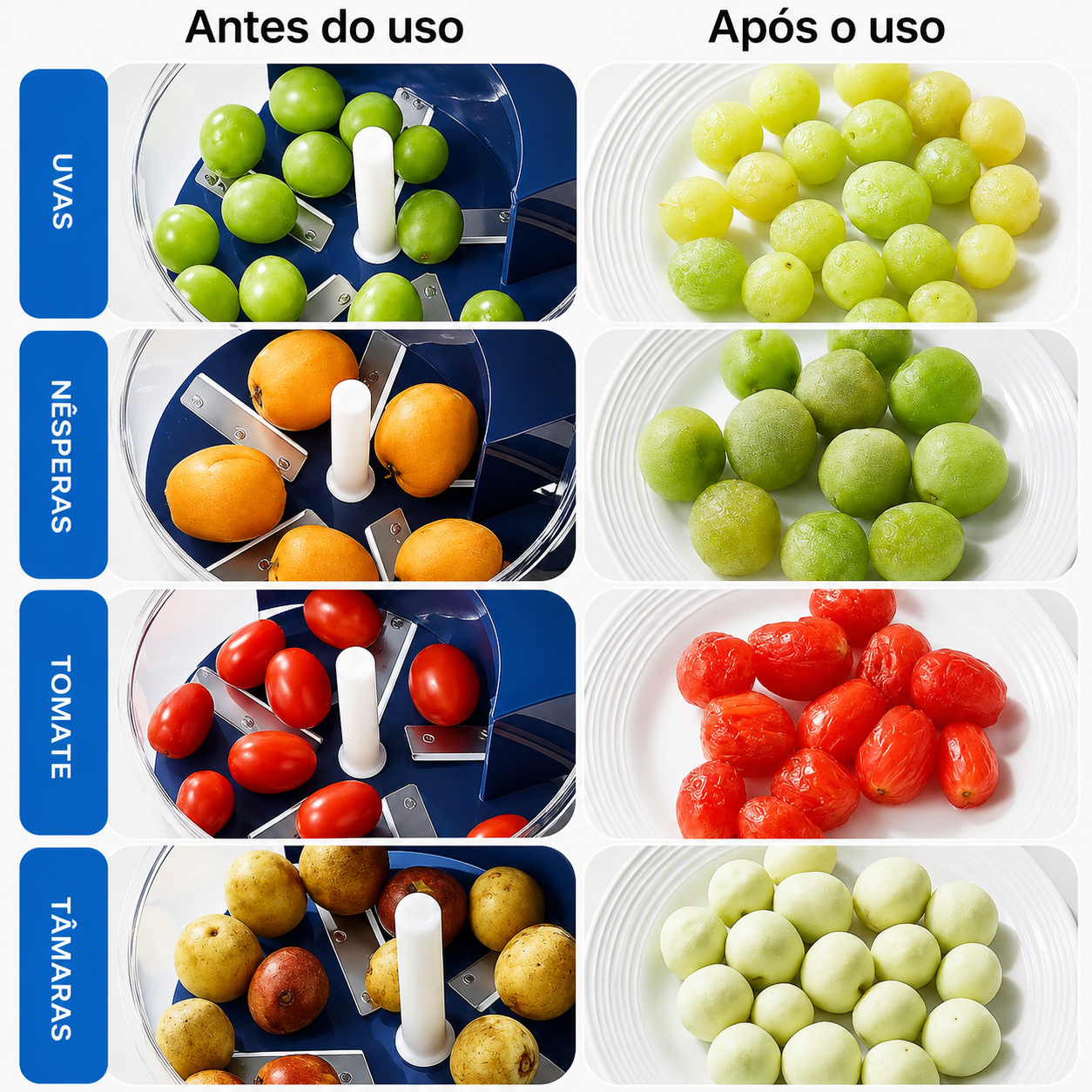 Descascador Elétrico de Alho e Frutas Automático
