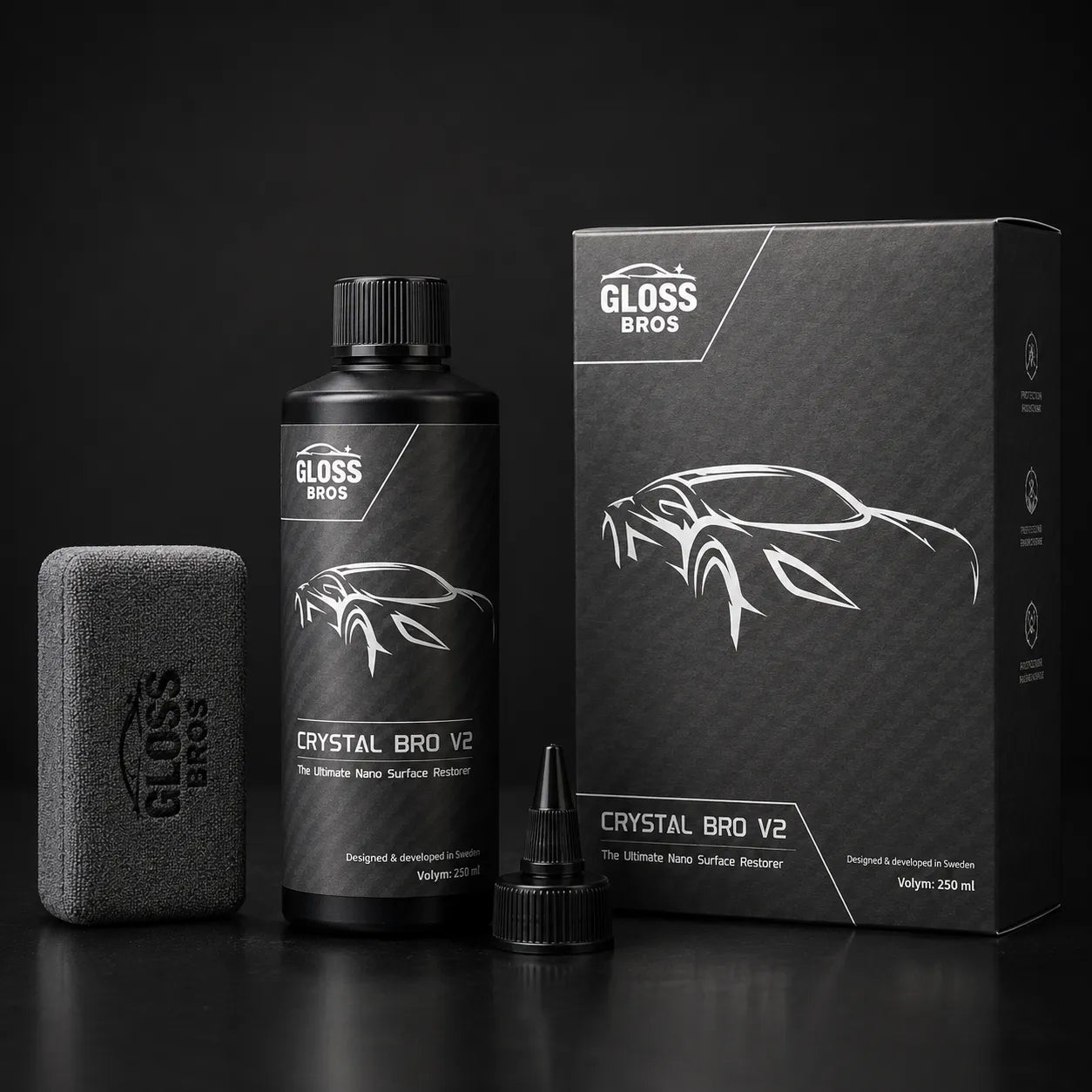 Crystal Bro V2 – Recupera Pinturas Desgastadas, Riscos e Efeito Hidrofóbico.