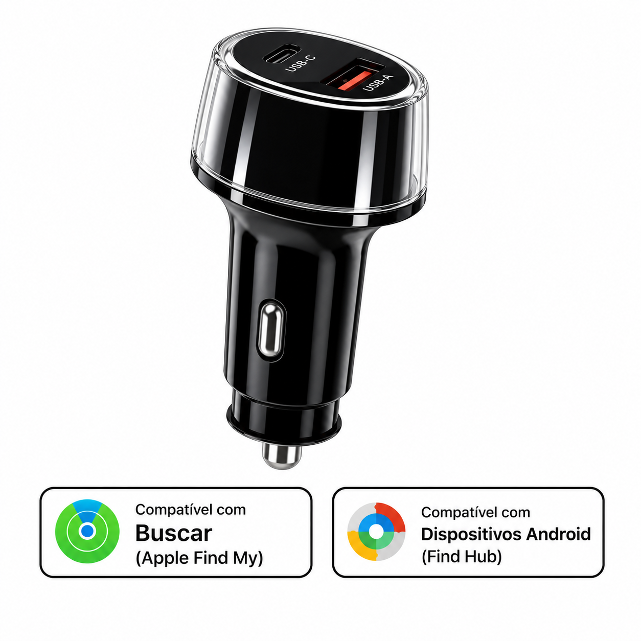 Rastreador GPS Para Carros e Carregador Tipo C e USB - 10% OFF NO PIX