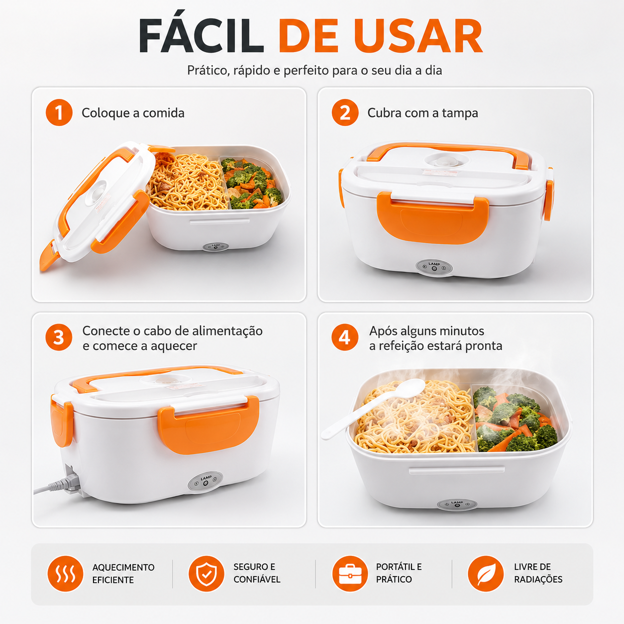 LunchBox Heat™ — Marmita Elétrica Bivolt