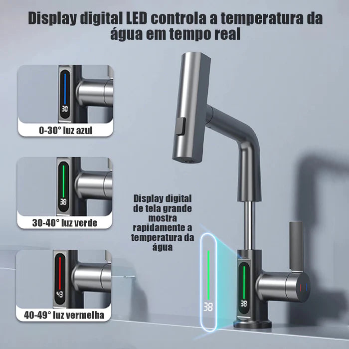 Torneira Inteligente Digital Com Sensor De Temperatura
