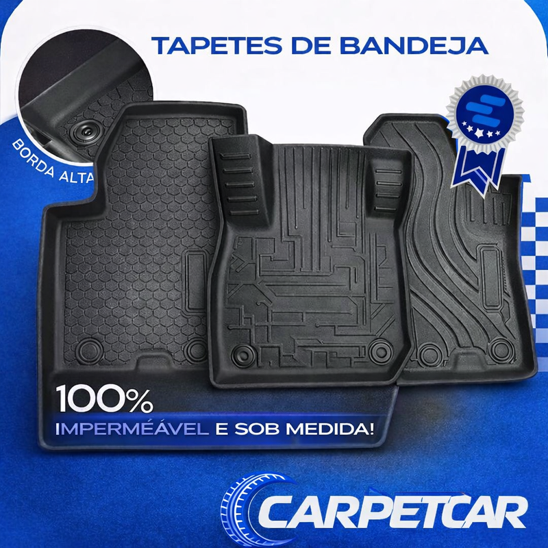 TAPETE BANDEJA 3D PREMIUM UNIVERSAL 5 PEÇAS INCLUSO PORTA MALAS