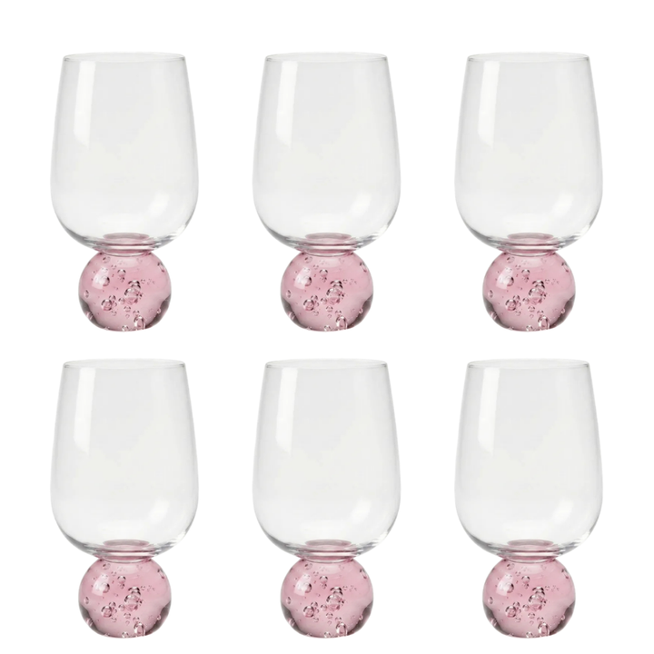 Taças Champanhe Base Esfera Transparente + Bandeja para Taça