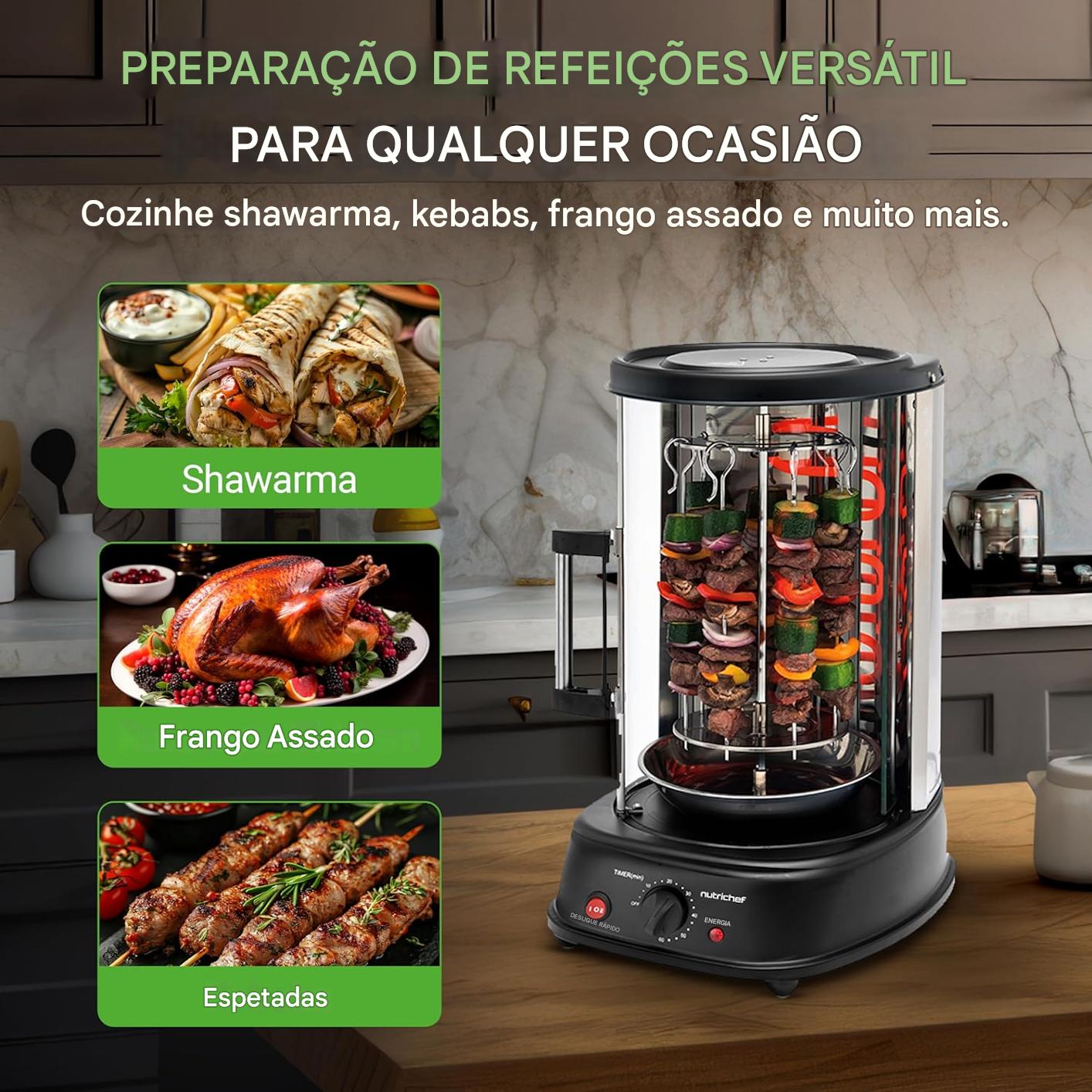 Forno Giratório Vertical NutriChef