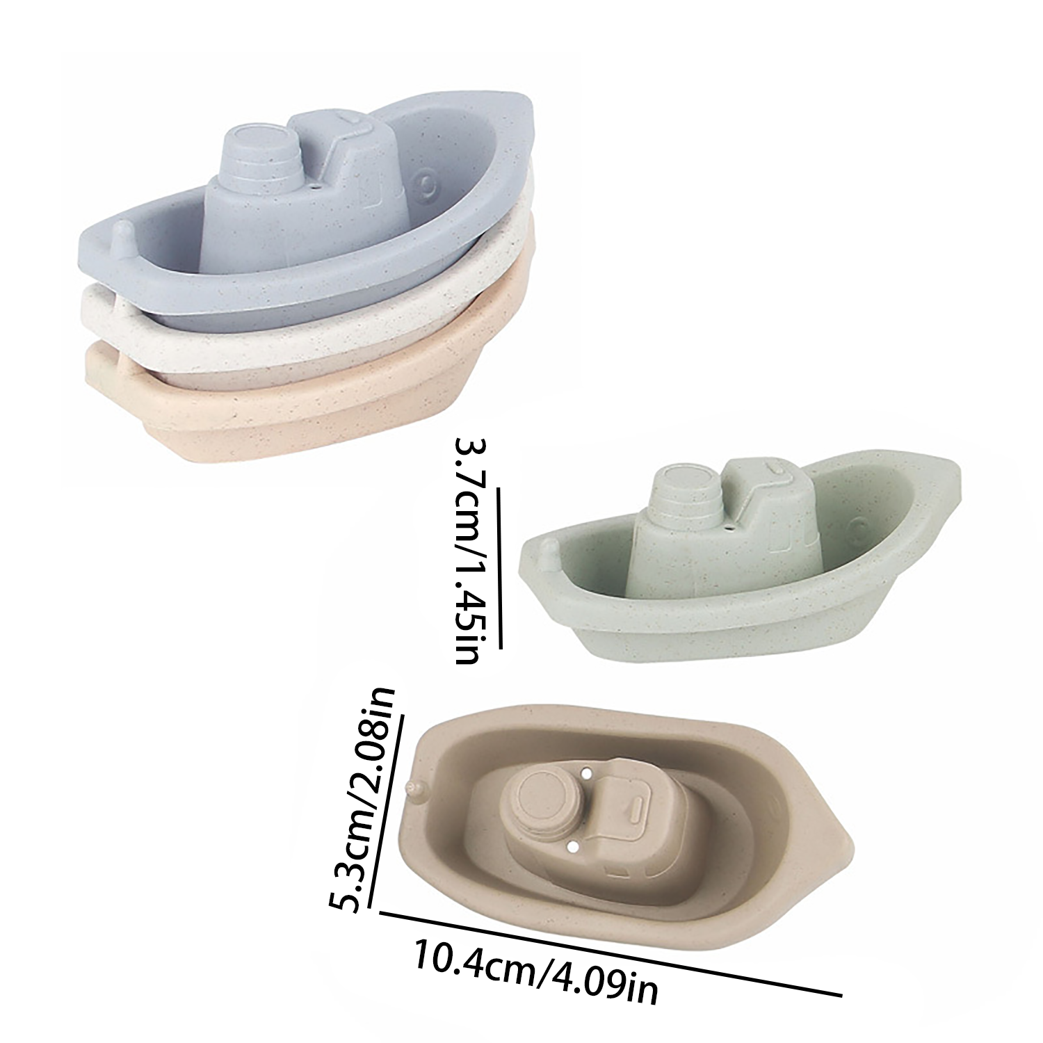 Brinquedo de Banho Infantil Barquinhos Empilháveis – Kit 5 Peças Educativo para Água