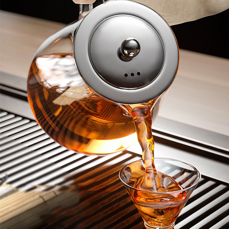 Bule de Vidro Resistente ao Calor com Infusor em Aço Inox – Chaleira para Chá