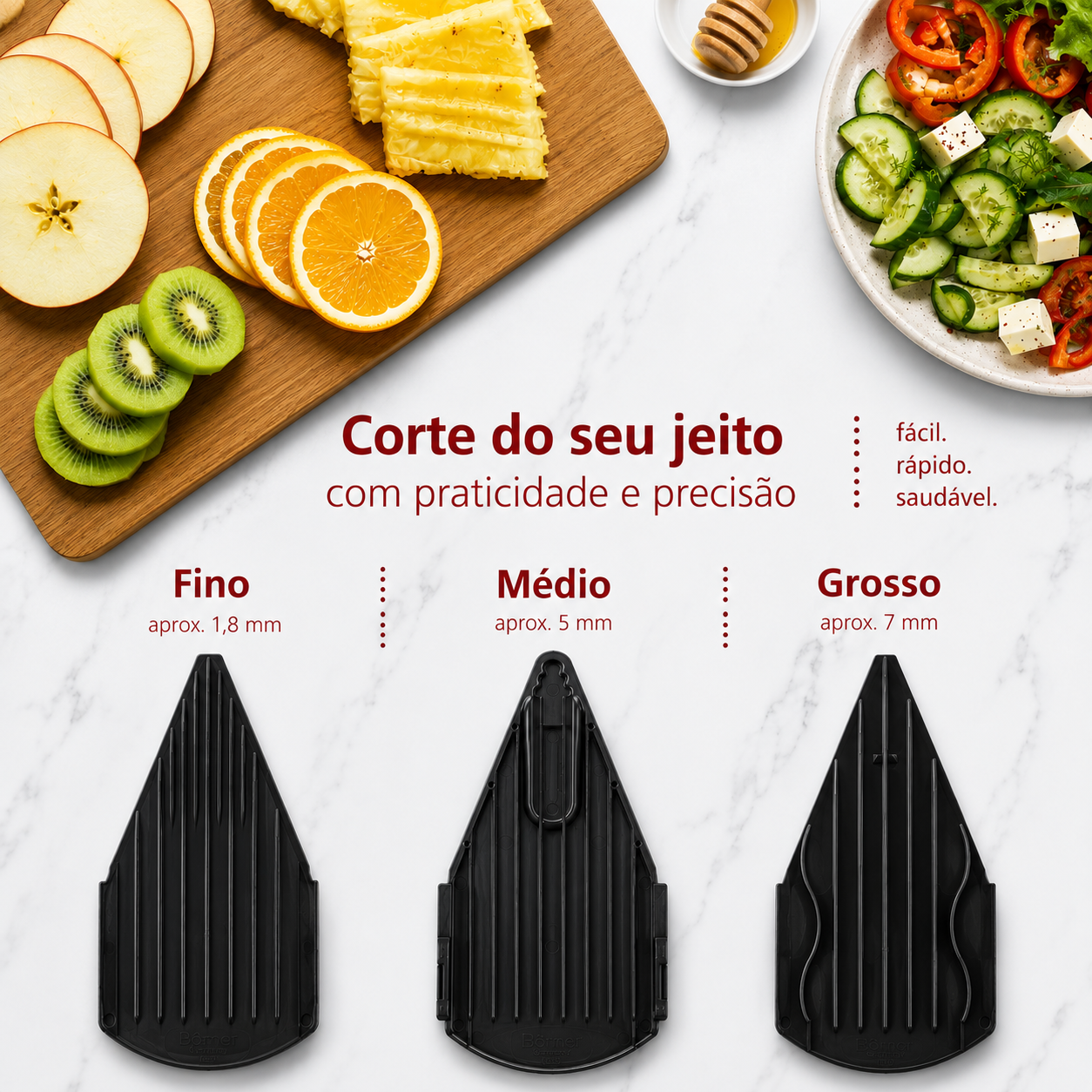 Fatiador De Legumes V6 Pro 8 em 1 Em Aço Inoxidável