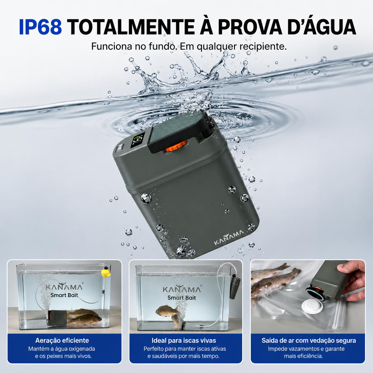 Máquina Seladora a Vácuo Aerador à Prova D'água 2 em 1