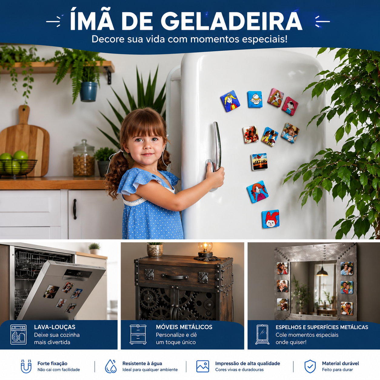 Máquina Para Fazer Ímãs Com Fotos e Botões