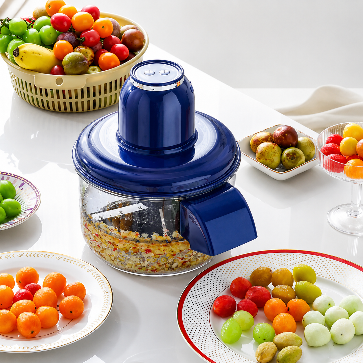 Descascador Elétrico de Alho e Frutas Automático