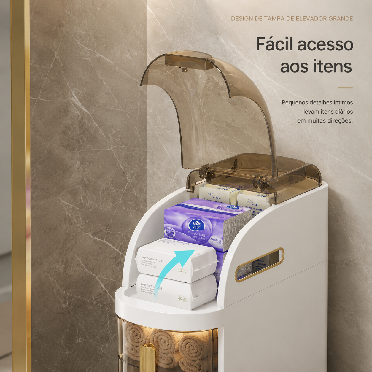 Gaveteiro Organizador FlexMove™ | Multiuso com Rodinhas para Banheiro, Quarto, Cozinha e Lavanderia