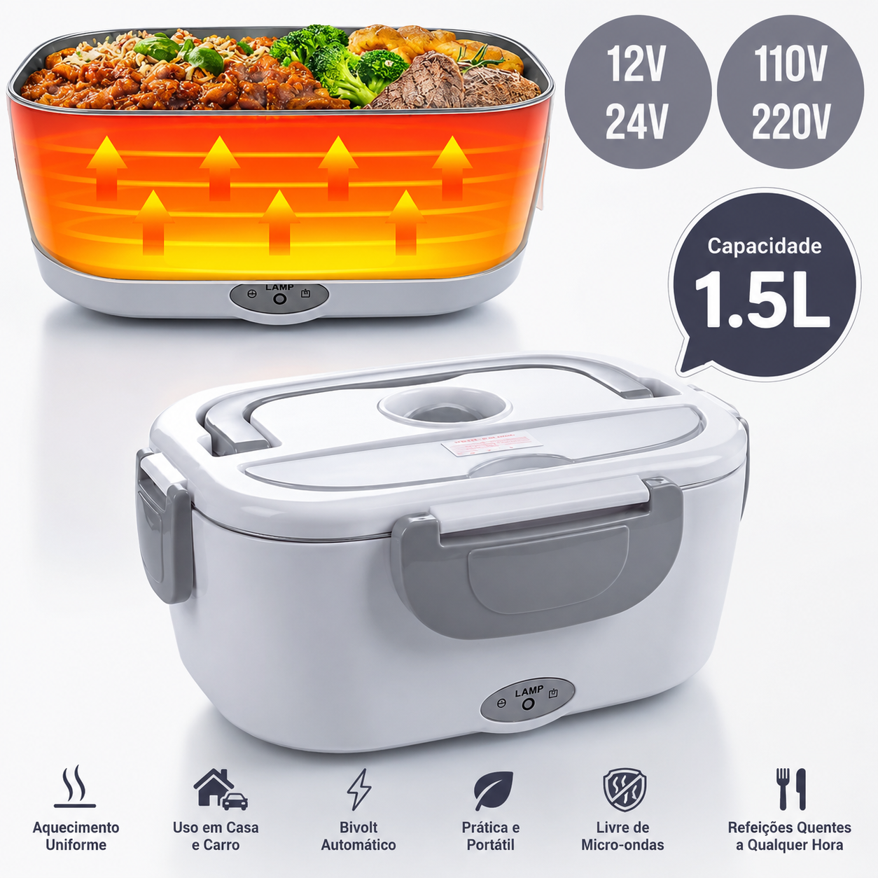 LunchBox Heat™ — Marmita Elétrica Bivolt