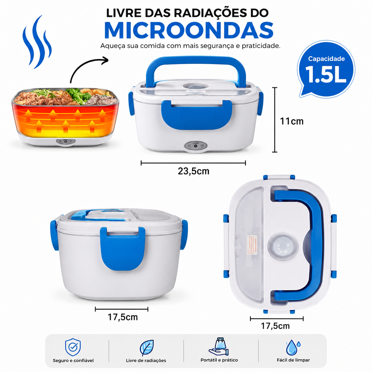 LunchBox Heat™ — Marmita Elétrica Bivolt