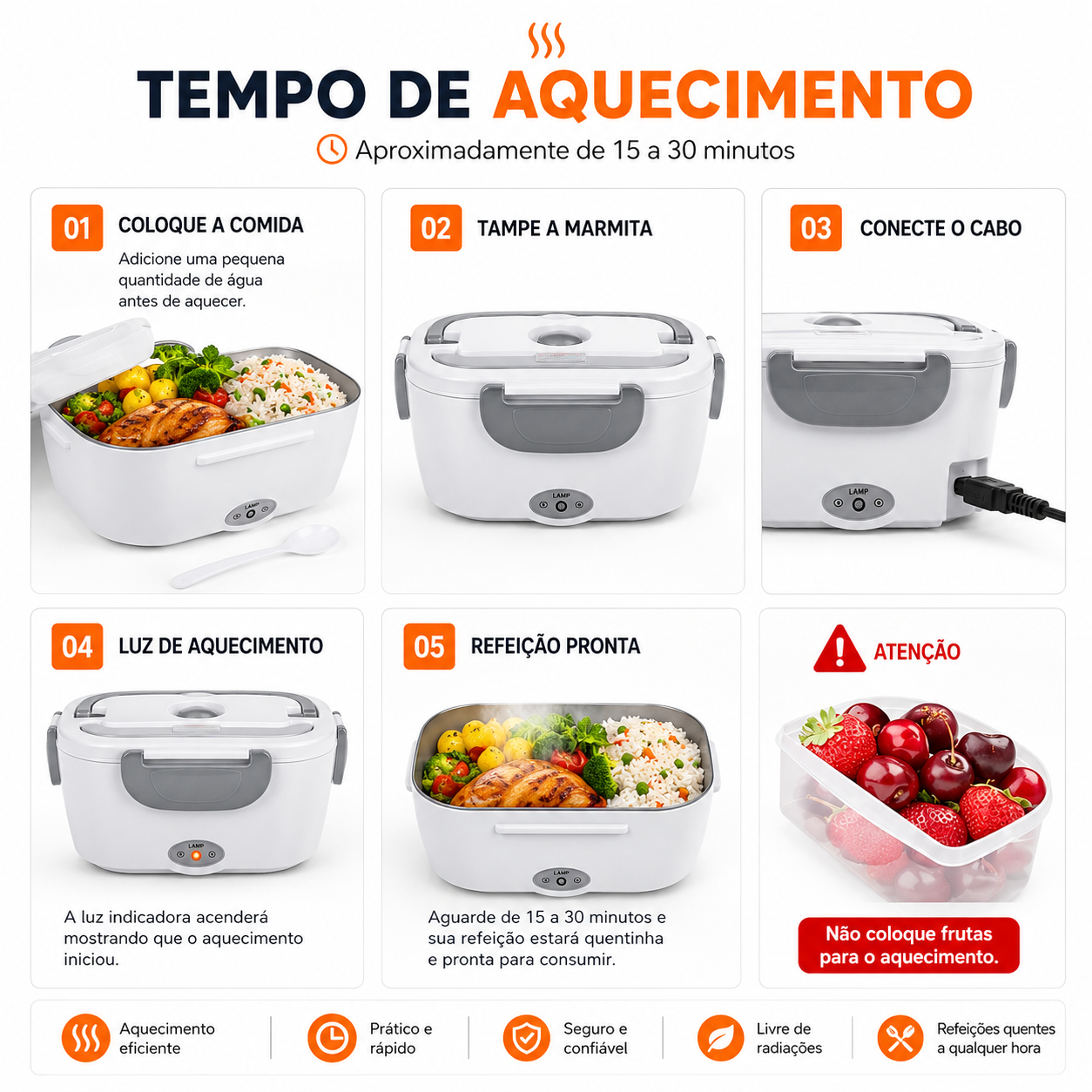 LunchBox Heat™ — Marmita Elétrica Bivolt