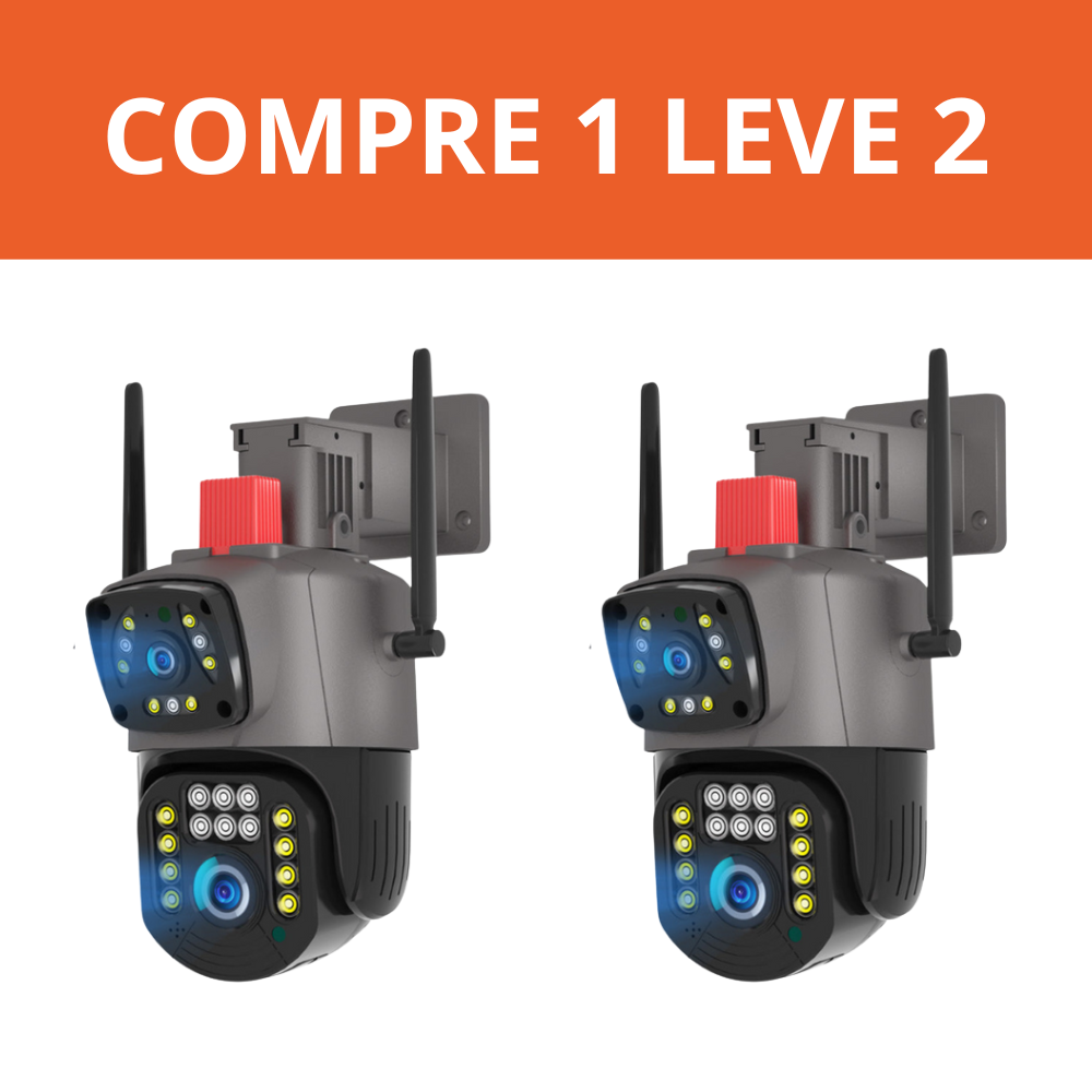 [Pague 1 Leve 2] Câmeras Dupla 5g Wi-Fi Full HD 1080p a Prova d'Agua + Cartão de Memória 32gb