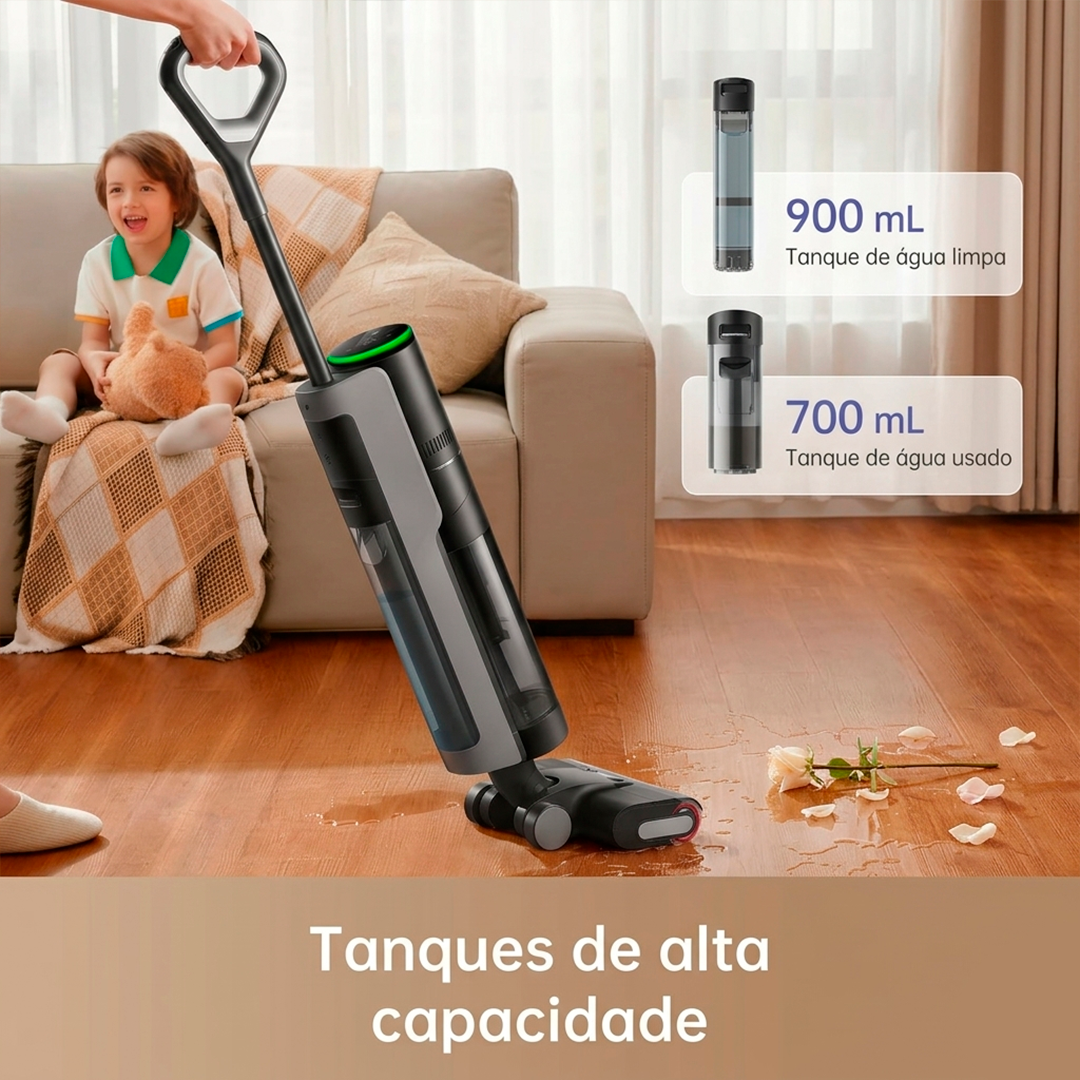 Aspirador Sem Fio 3 em 1 Potente para Pisos, Tapetes e Cantos Difíceis - ÚItimas unidades