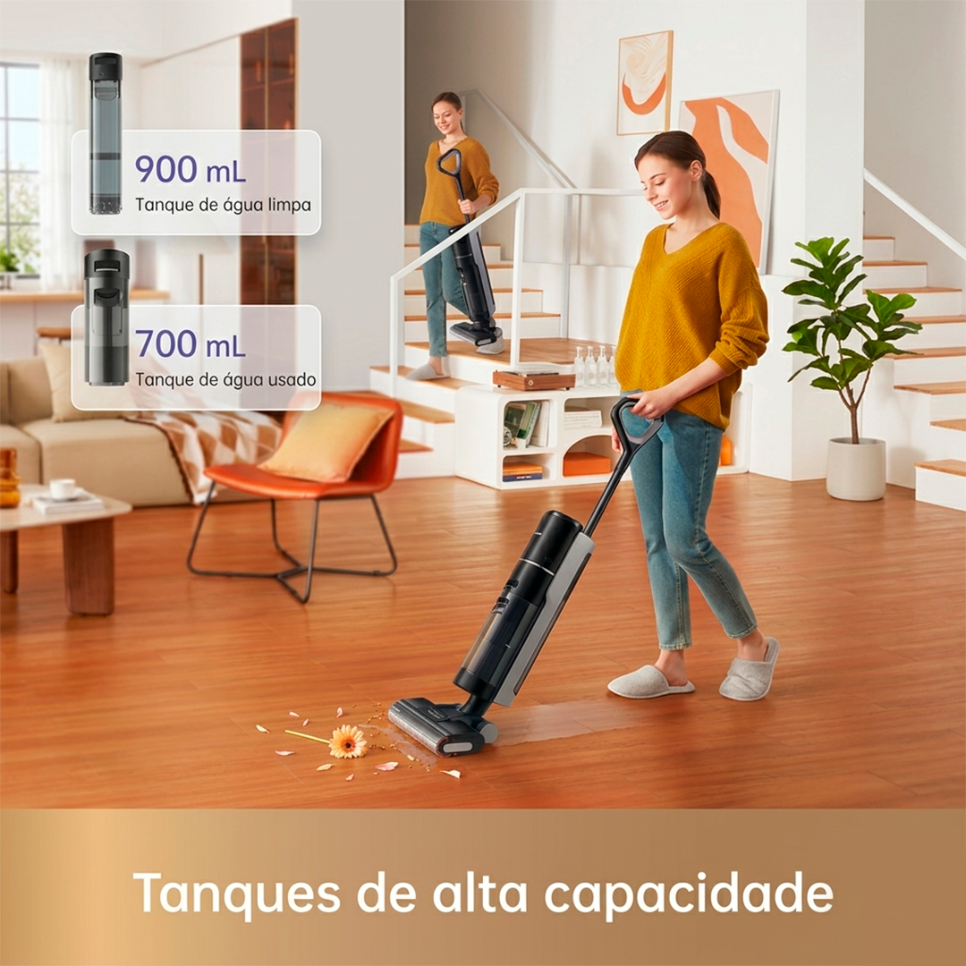 Aspirador Sem Fio 3 em 1 Potente para Pisos, Tapetes e Cantos Difíceis - ÚItimas unidades