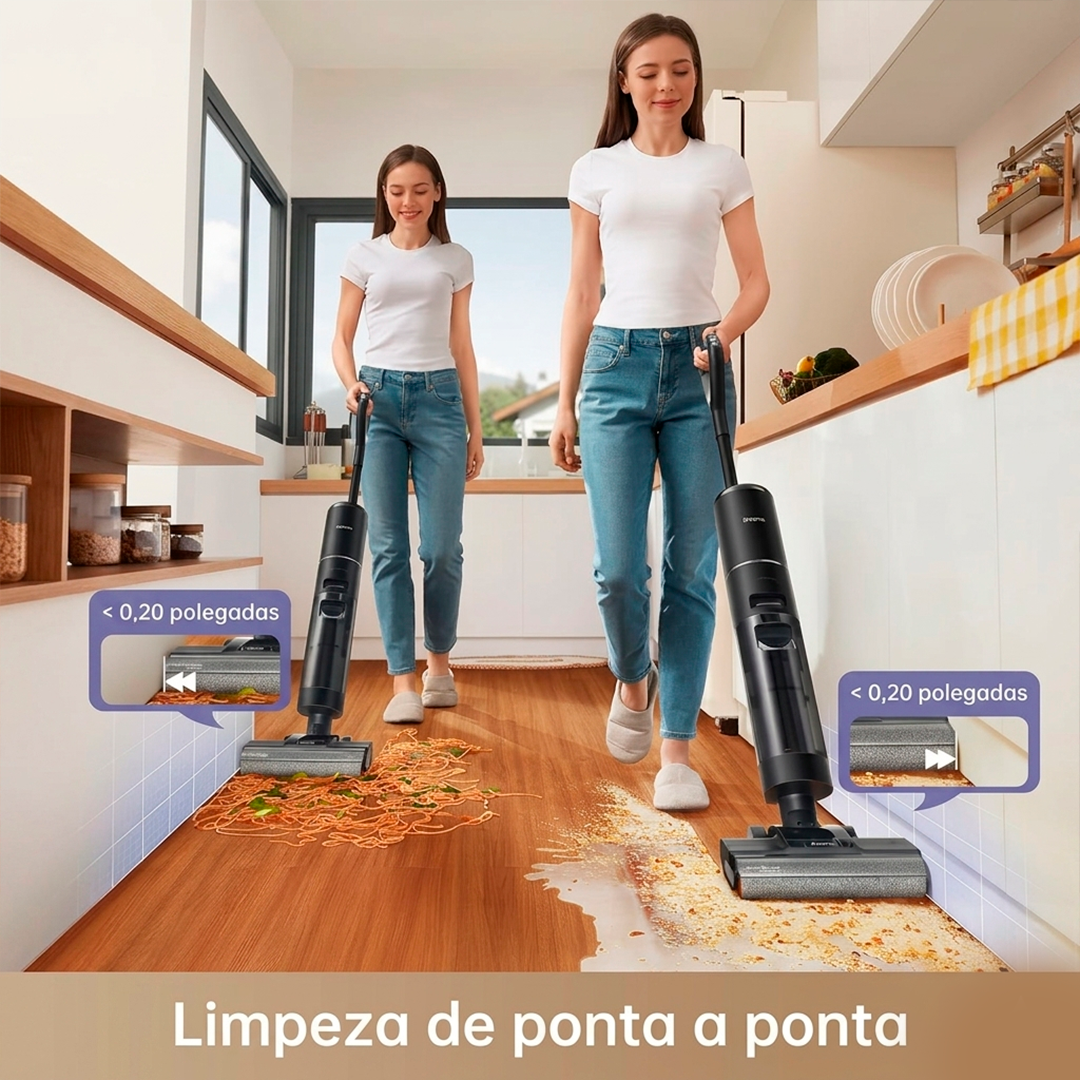 Aspirador Sem Fio 3 em 1 Potente para Pisos, Tapetes e Cantos Difíceis - ÚItimas unidades