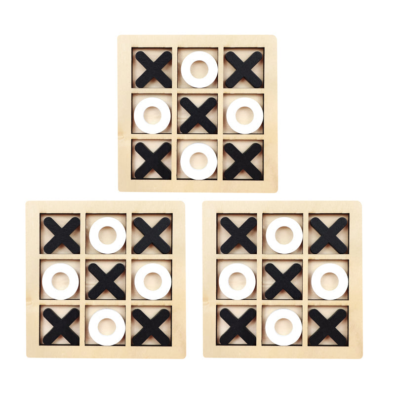 Jogo da Velha Montessori em Madeira – Brinquedo Educativo de Raciocínio para Crianças – Compre 2 Leve 3