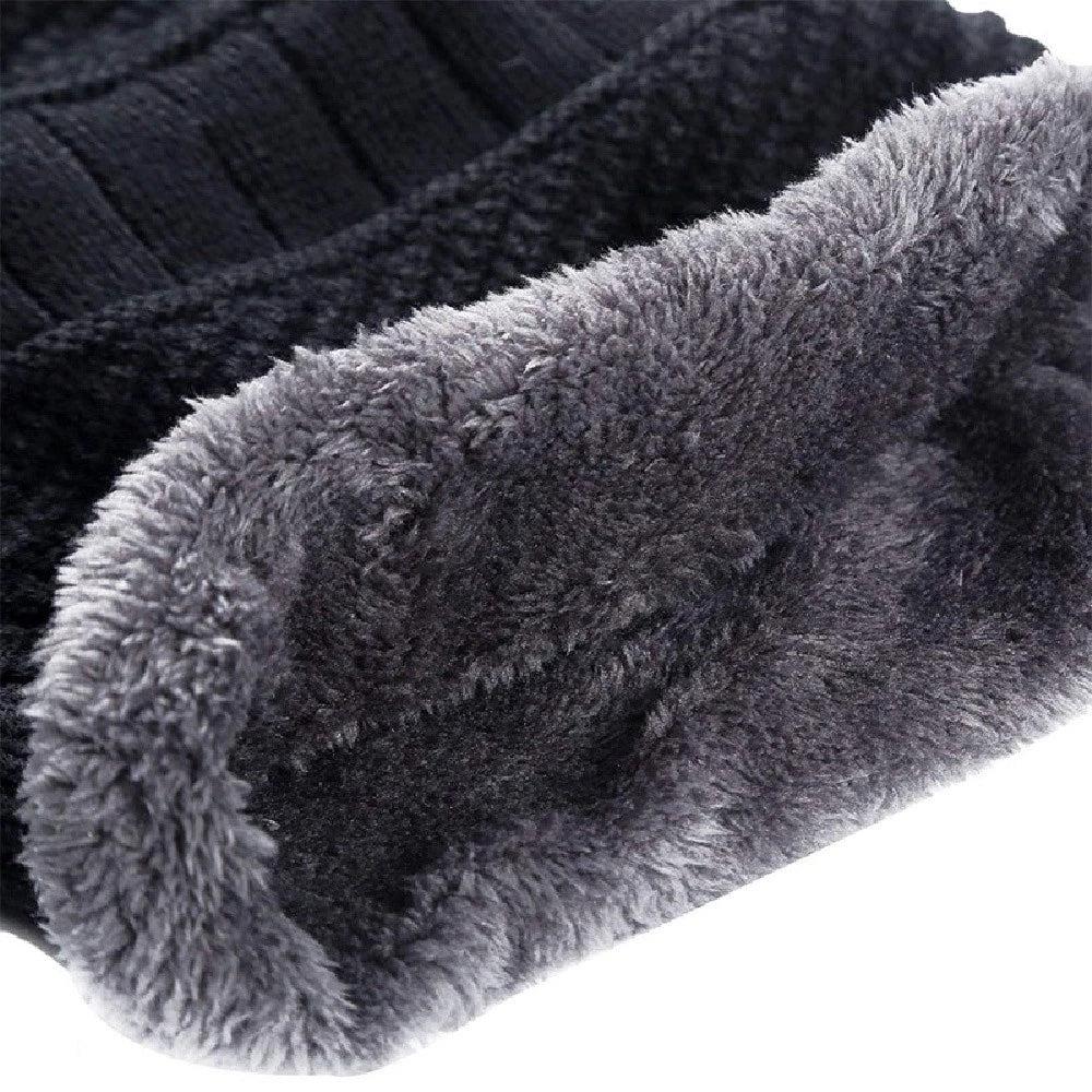 Kit Inverno Unissex Touca de Frio com Gola Forrada e Luva