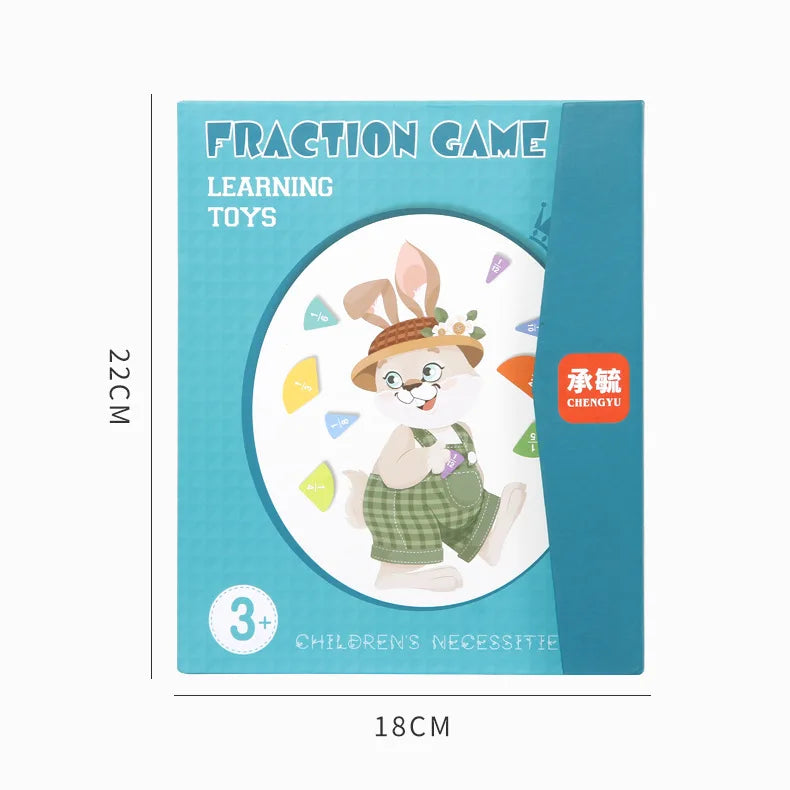 Livro Magnético de Frações Montessori Infantil – Aprendizagem Matemática e Raciocínio Lógico