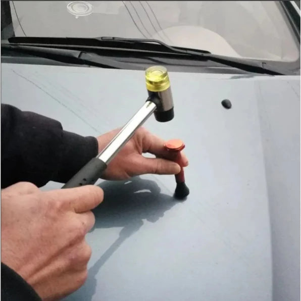 Martelo Removedor de Amassados Automotivos – Kit 9 Peças para Reparo de Lataria Sem Danificar a Pintura