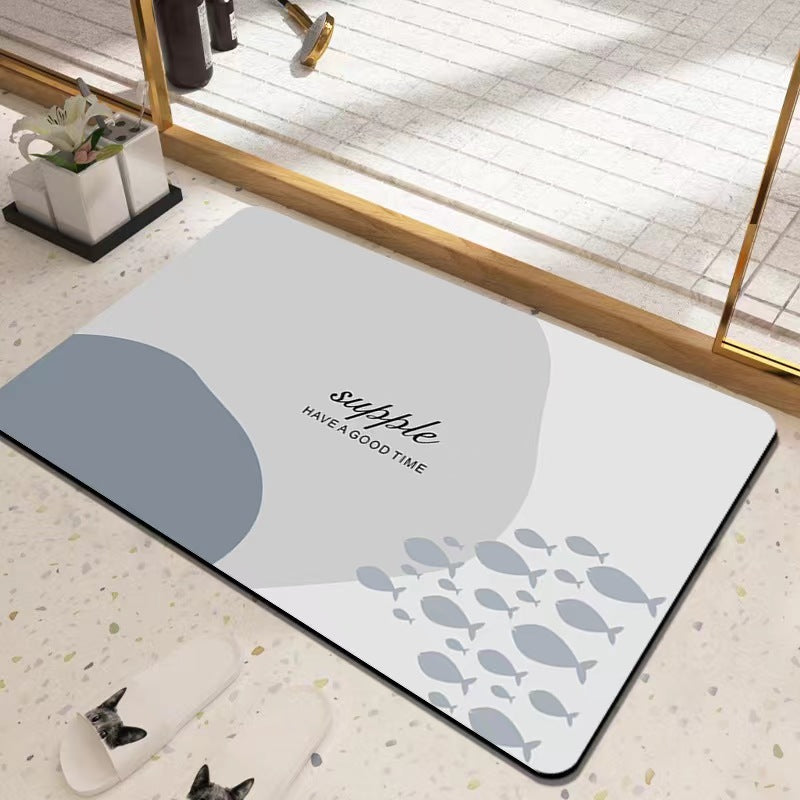 Tapete de Banho Diatomita 40x60 – Super Absorvente e Antiderrapante de Secagem Rápida
