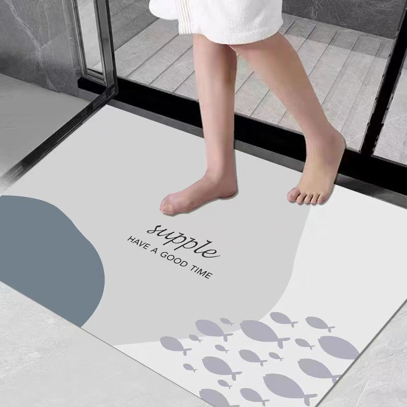 Tapete de Banho Diatomita 40x60 – Super Absorvente e Antiderrapante de Secagem Rápida
