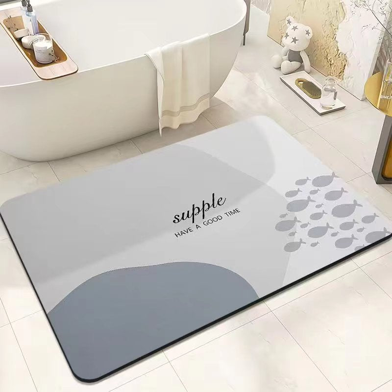 Tapete de Banho Diatomita 40x60 – Super Absorvente e Antiderrapante de Secagem Rápida