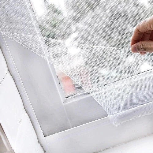 Tela Mosquiteiro para Janela 150x180cm com Velcro Autocolante Removível Anti-Inseto - Compre 1 Leve 2